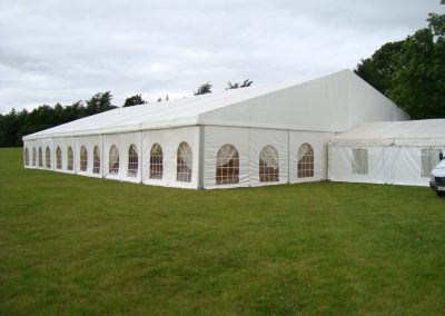 wedding marquee with entrance hall